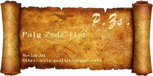 Palg Zsüliet névjegykártya